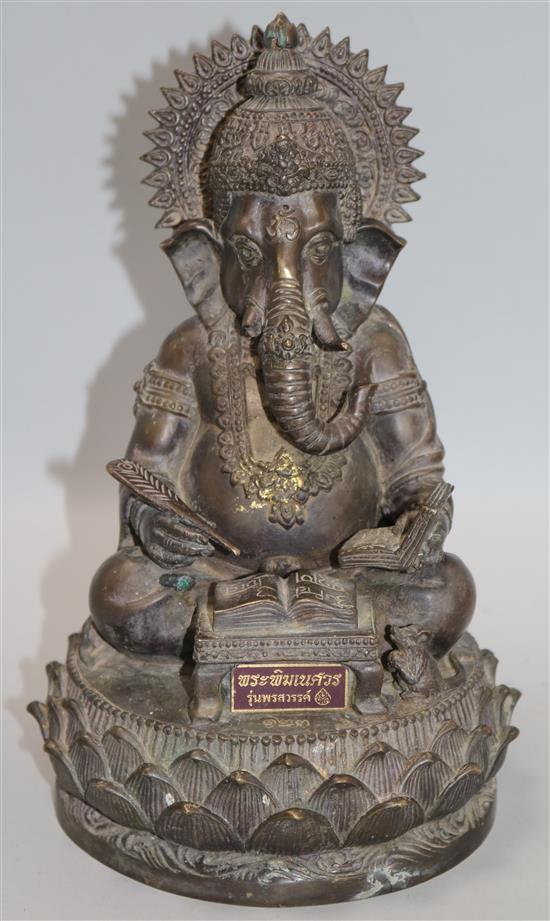 A bronze figure of Ganesh, H.26cm